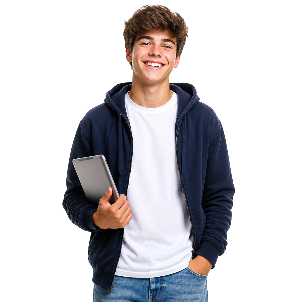 Schüler mit Tablet – Nachhilfe im Streberstudio Isny